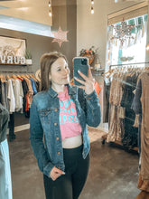 Load image into Gallery viewer, Cropped Denim Jacket