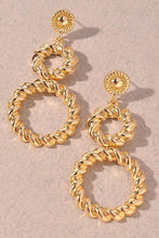 Load image into Gallery viewer, Gold Twist Earrings